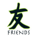 Friends Kanji Temporary Tattoo (1.5"x2")